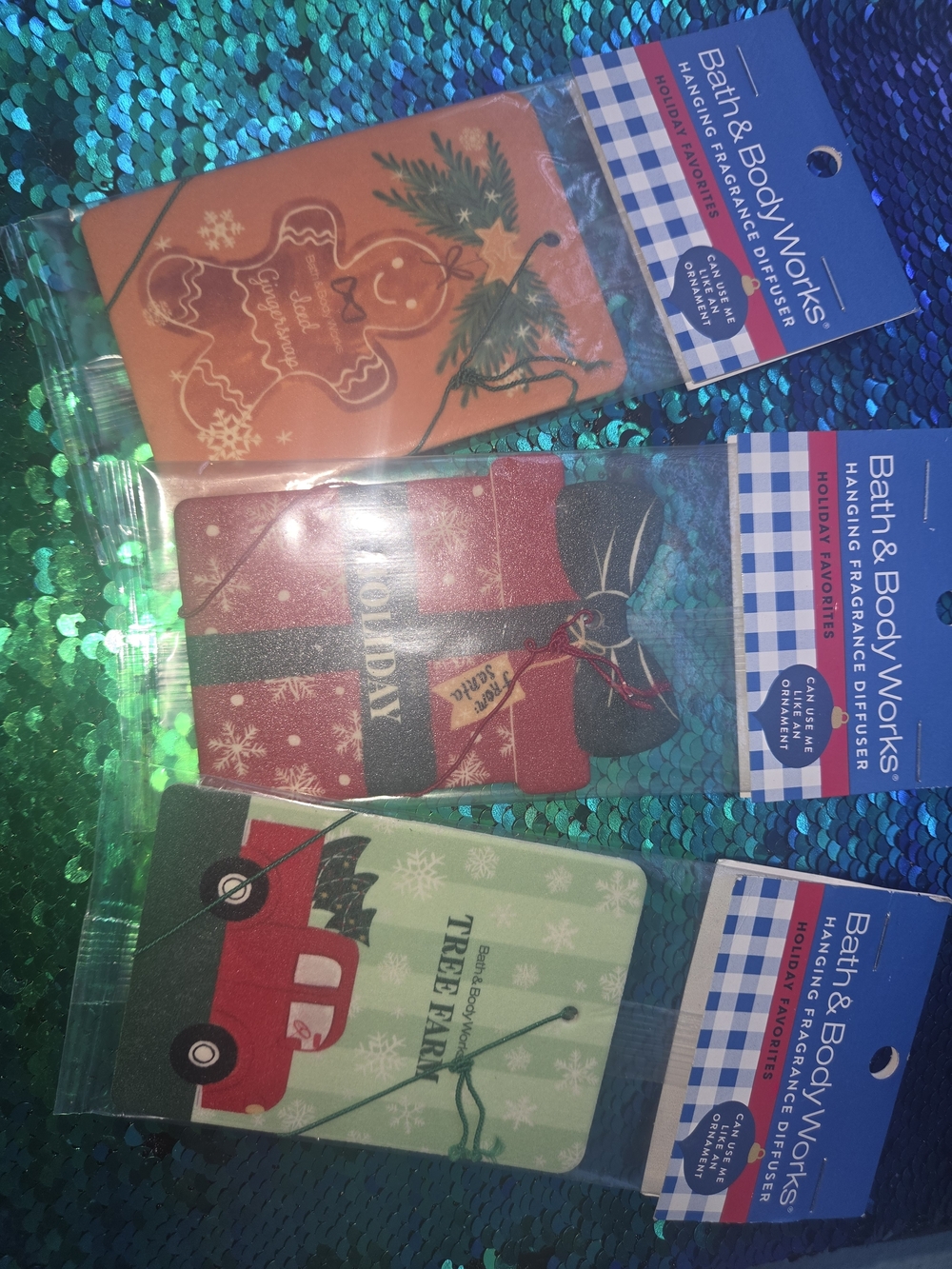 Bath & Body Works Holiday Hanging Fragrance Diffuser - Red/Green/Orange. All 3